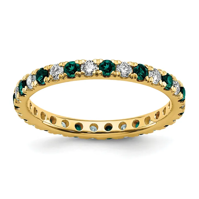 Rings Goldia 14k Yellow Gold 12 Ct Lab Grown Diamond VSSI G and Lab Created Alexandrite Eternity Band Ring Rings Goldia 14k Yellow Gold 12 Ct Lab Grown Diamond VSSI G and Lab Created Alexandrite Eternity Band Ring