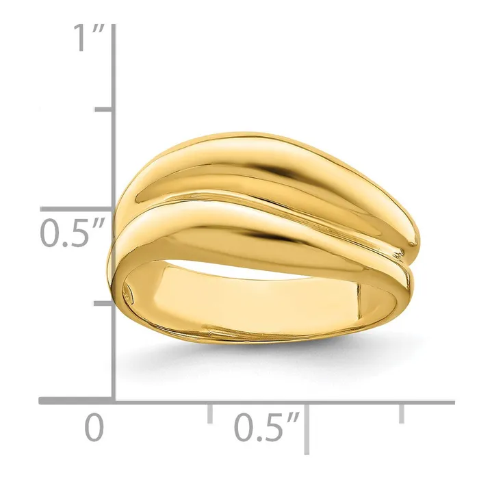 Rings Goldia 14K Yellow Gold Polished Banded Dome Ring