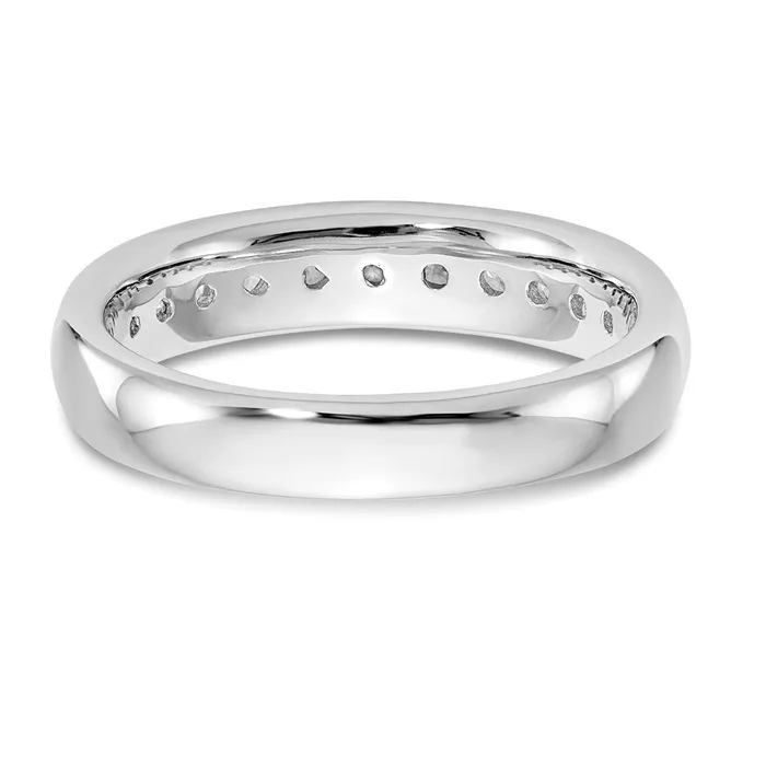 Rings goldiaca 14K White Gold 11Stone Real Diamond Channel Band