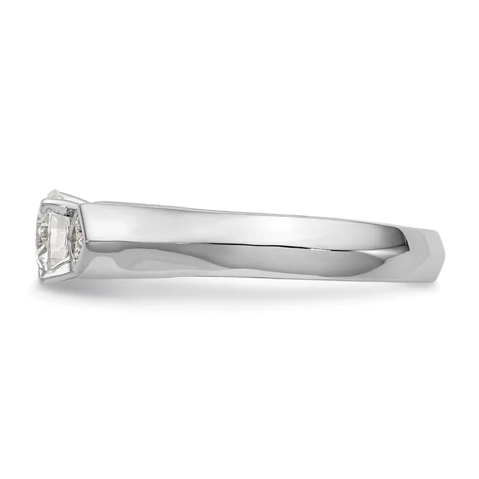 Rings Goldiacom 14K White Gold 3 Stone Diamond Peg Set Engagement Ring