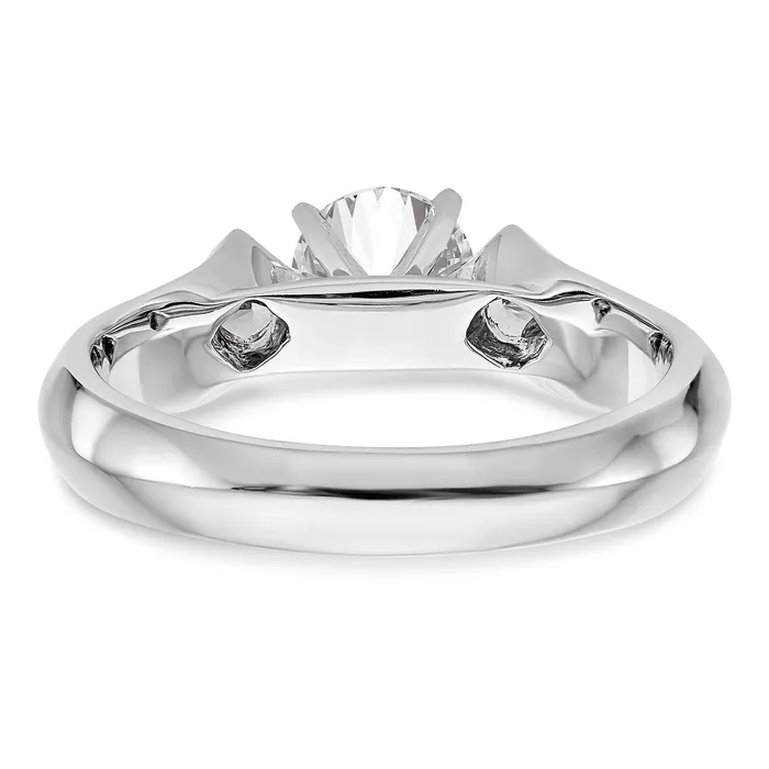 Rings Goldiacom 14K White Gold 3 Stone Diamond Peg Set Engagement Ring