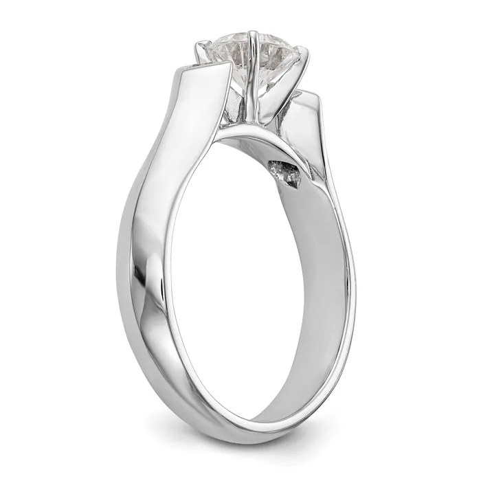 Rings Goldiacom 14K White Gold 3 Stone Diamond Peg Set Engagement Ring