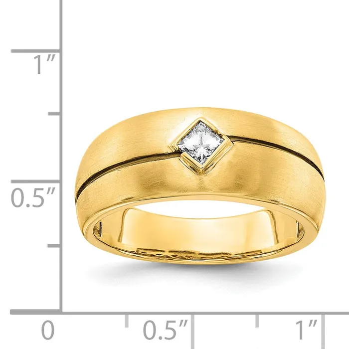 Rings Goldiacom 14K Yellow Gold Real Diamond Enameled Mens Ring