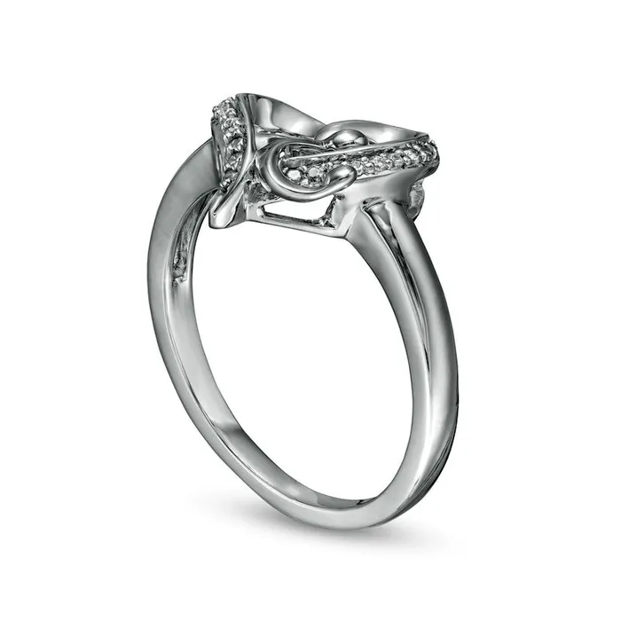 Rings Goldia Natural Diamond Accent Heart Ring in Sterling Silver Rings Goldia Natural Diamond Accent Heart Ring in Sterling Silver