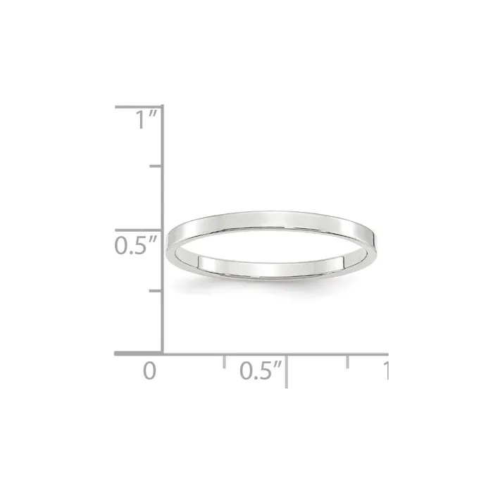 Rings Goldia Solid 10K White Gold 2mm Light Weight Flat MensWomens Wedding Band Ring Size 75 Rings Goldia Solid 10K White Gold 2mm Light Weight Flat MensWomens Wedding Band Ring Size 75