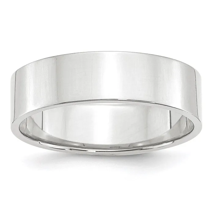 Rings Goldia Solid 10K White Gold 6mm Light Weight Flat MensWomens Wedding Band Ring Size 125 Rings Goldia Solid 10K White Gold 6mm Light Weight Flat MensWomens Wedding Band Ring Size 125