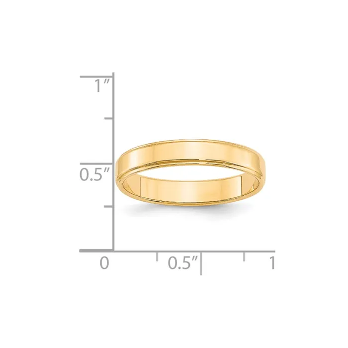 Rings Goldia Solid 10K Yellow Gold 4mm Flat with Step Edge MensWomens Wedding Band Ring Size 13 Rings Goldia Solid 10K Yellow Gold 4mm Flat with Step Edge MensWomens Wedding Band Ring Size 13
