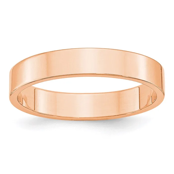 Rings Goldia Solid 10K Yellow Gold Rose Gold 4mm Light Weight Flat MensWomens Wedding Band Ring Size 75