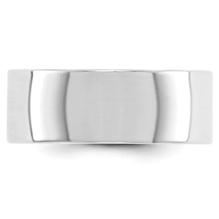 Rings Goldia Solid 14K White Gold 8mm Light Weight Flat MensWomens Wedding Band Ring Size 55 Rings Goldia Solid 14K White Gold 8mm Light Weight Flat MensWomens Wedding Band Ring Size 55