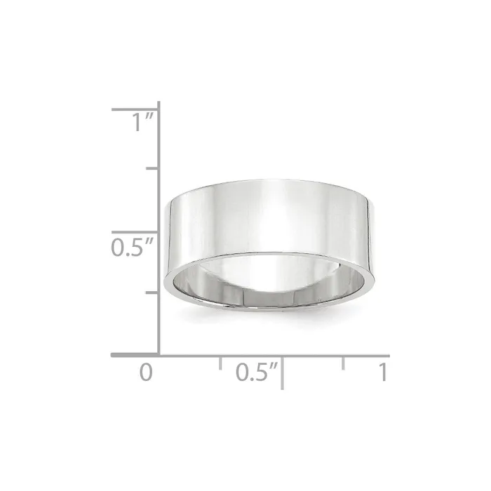 Rings Goldia Solid 14K White Gold 8mm Light Weight Flat MensWomens Wedding Band Ring Size 55 Rings Goldia Solid 14K White Gold 8mm Light Weight Flat MensWomens Wedding Band Ring Size 55