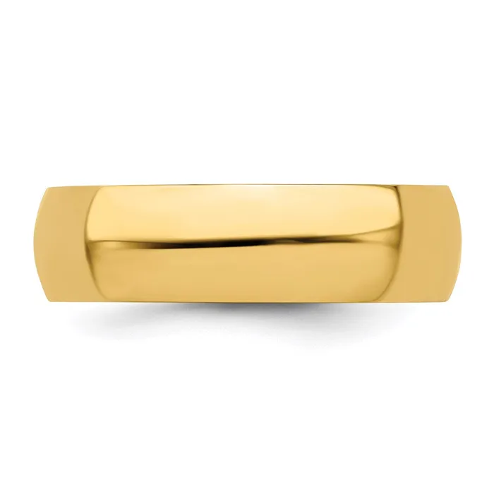 Rings Goldia Solid 14K Yellow Gold 6mm Half Round MensWomens Wedding Band Ring Size 135