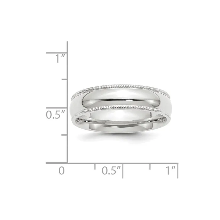 Rings Goldia Solid 18K White Gold 6mm Milgrain Comfort Fit MensWomens Wedding Band Ring Size 4 Rings Goldia Solid 18K White Gold 6mm Milgrain Comfort Fit MensWomens Wedding Band Ring Size 4