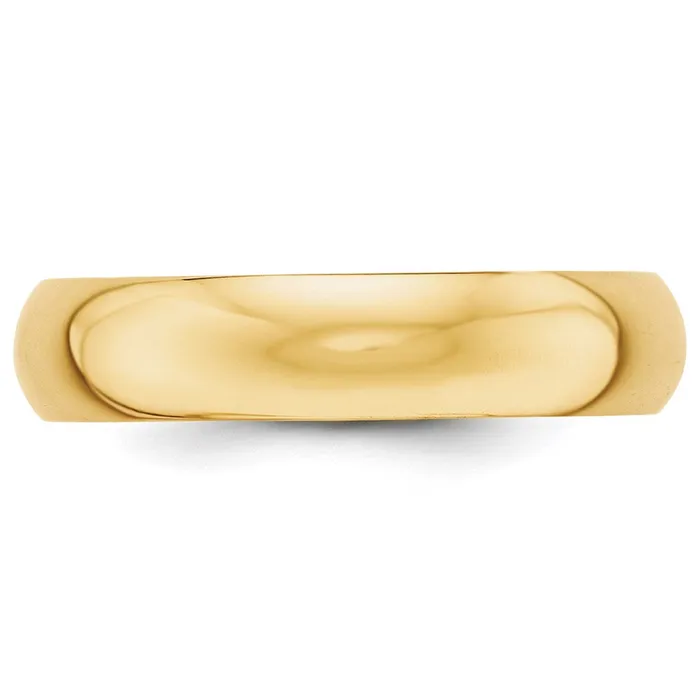 Rings Goldia Solid 18K Yellow Gold 5mm HalfRound Wedding MensWomens Wedding Band Ring Size 10 Rings Goldia Solid 18K Yellow Gold 5mm HalfRound Wedding MensWomens Wedding Band Ring Size 10