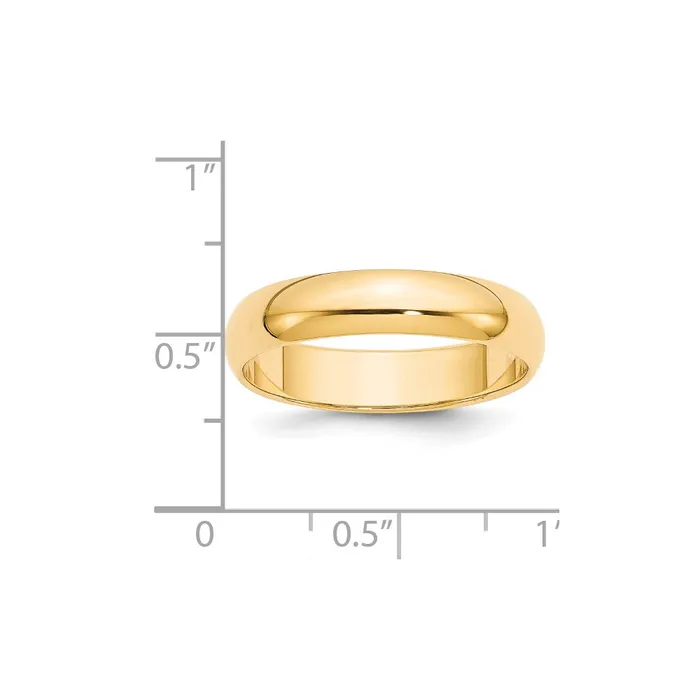 Rings Goldia Solid 18K Yellow Gold 5mm HalfRound Wedding MensWomens Wedding Band Ring Size 10 Rings Goldia Solid 18K Yellow Gold 5mm HalfRound Wedding MensWomens Wedding Band Ring Size 10