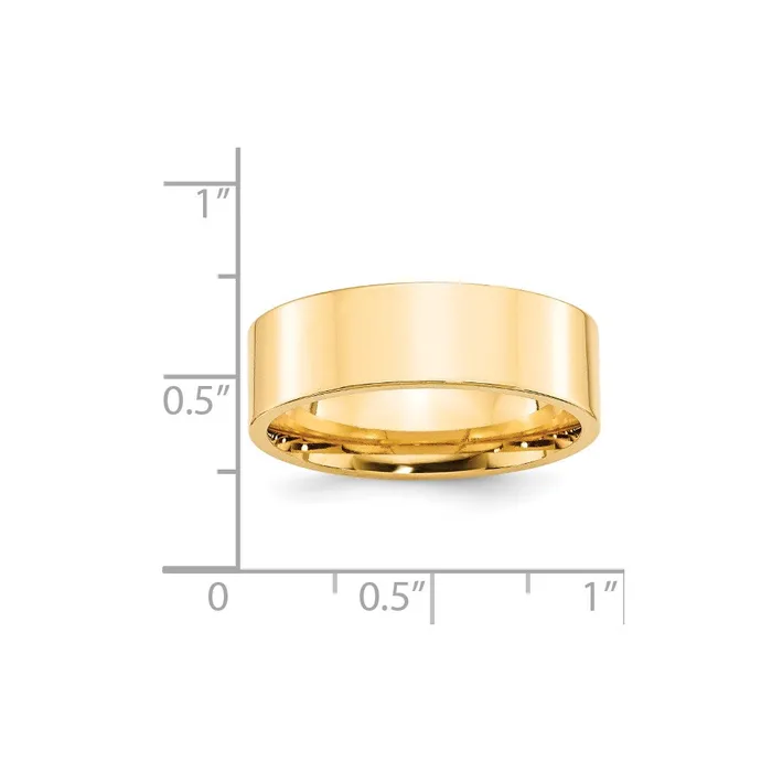Rings Goldia Solid 18K Yellow Gold 7mm Standard Flat Comfort Fit MensWomens Wedding Band Ring Size 11 Rings Goldia Solid 18K Yellow Gold 7mm Standard Flat Comfort Fit MensWomens Wedding Band Ring Size 11