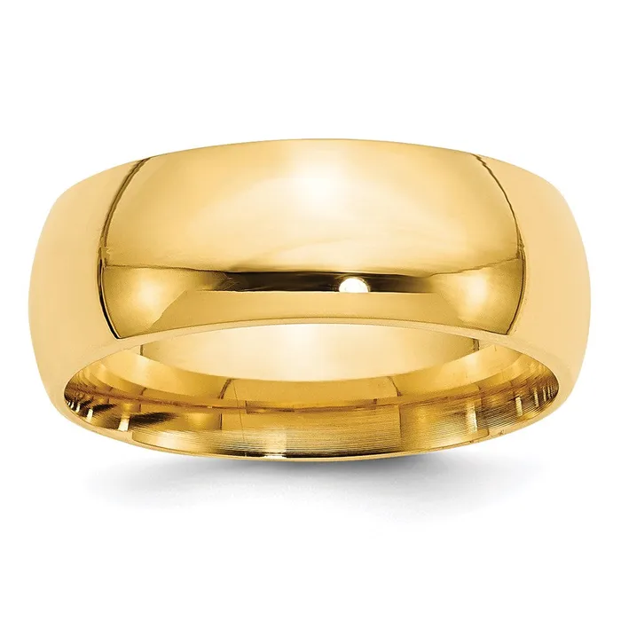 Rings Goldia Solid 18K Yellow Gold 8mm Comfort Fit MensWomens Wedding Band Ring Size 8