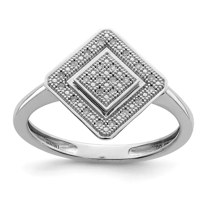Rings Goldia Sterling Silver Rhodium Plated Diamond Fashion Ring