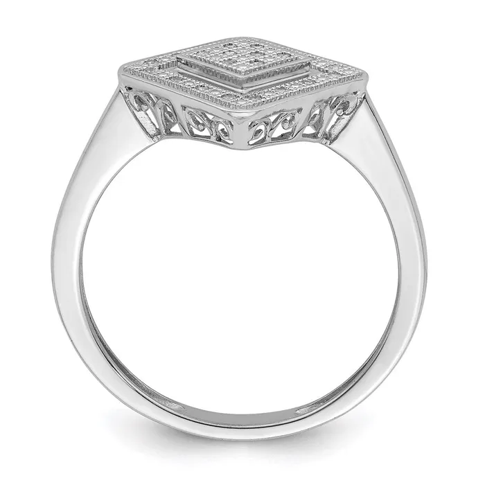Rings Goldia Sterling Silver Rhodium Plated Diamond Fashion Ring