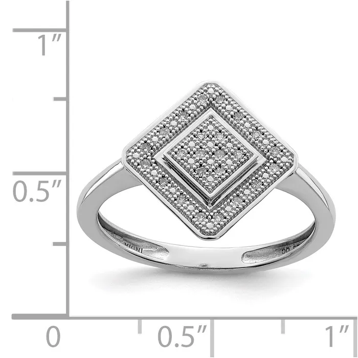 Rings Goldia Sterling Silver Rhodium Plated Diamond Fashion Ring