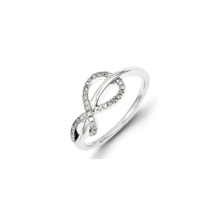 Rings Goldia Sterling Silver w Diamond Design Ring