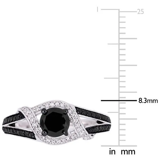 Rings JMS always Original Amour 1 CT Black and White Diamond TW Fashion Ring 10k White Gold GH I2I3 Black Rhodium Plated JMS005310 Rings JMS always Original Amour 1 CT Black and White Diamond TW Fashion Ring 10k White Gold GH I2I3 Black Rhodium Plated JMS005310