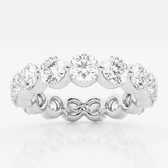 Rings JMS always Original Brilliant Diamond 14K White Gold 4 CTTW Floating RoundCut LAB GROWN Diamond Eternity Band G SI