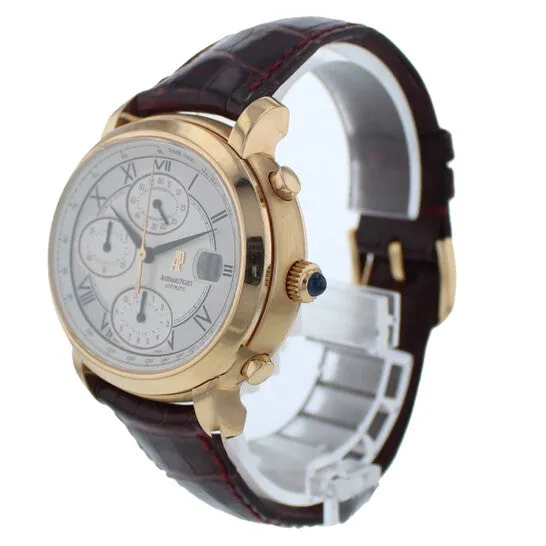 Rings Original Audemars Piguet MILLENARY CRHONOGRAPH Silvertone Dial Mens Watch 25822OROOD067CR02 JMS always