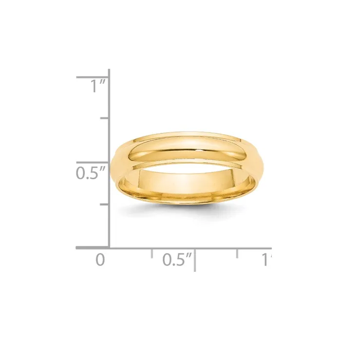 Rings Solid 10K Yellow Gold 5mm Half Round with Edge MensWomens Wedding Band Ring Size 6 Goldia Rings Solid 10K Yellow Gold 5mm Half Round with Edge MensWomens Wedding Band Ring Size 6 Goldia