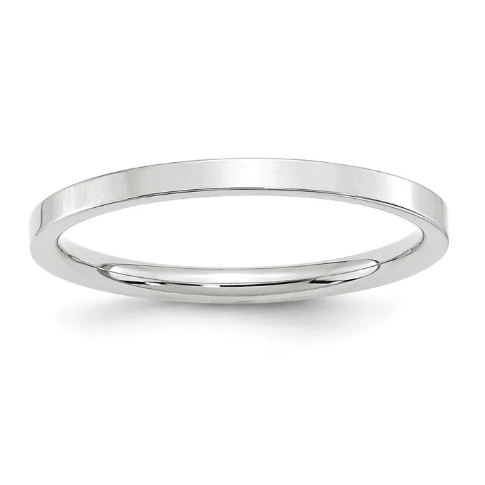 Rings Solid 18K White Gold 2mm Standard Flat Comfort Fit MensWomens Wedding Band Ring Size 45 Goldia Rings Solid 18K White Gold 2mm Standard Flat Comfort Fit MensWomens Wedding Band Ring Size 45 Goldia
