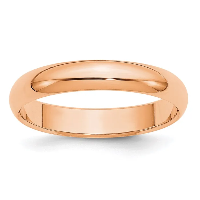 Rings Solid 18K Yellow Gold Rose Gold 4mm HalfRound Wedding MensWomens Wedding Band Ring Size 6 Goldia Rings Solid 18K Yellow Gold Rose Gold 4mm HalfRound Wedding MensWomens Wedding Band Ring Size 6 Goldia