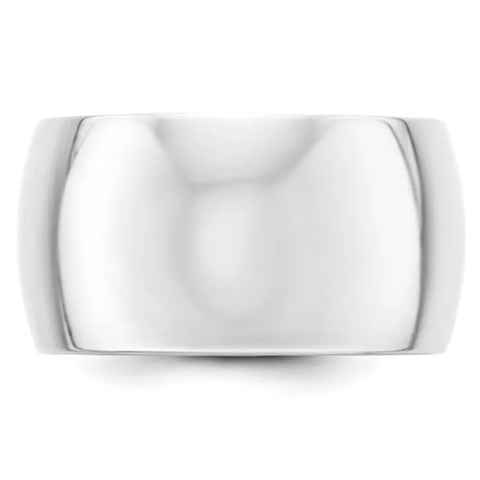 Solid 10K White Gold 12mm Half Round MensWomens Wedding Band Ring Size 135 Goldia Rings Solid 10K White Gold 12mm Half Round MensWomens Wedding Band Ring Size 135 Goldia Rings