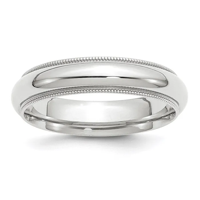 Solid 10K White Gold 5mm Milgrain Comfort Fit MensWomens Wedding Band Ring Size 125 Goldia Rings Solid 10K White Gold 5mm Milgrain Comfort Fit MensWomens Wedding Band Ring Size 125 Goldia Rings
