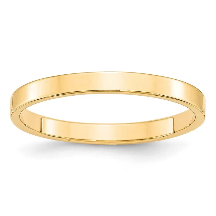 Solid 10K Yellow Gold 25mm Light Weight Flat MensWomens Wedding Band Ring Size 105 Goldia Rings Solid 10K Yellow Gold 25mm Light Weight Flat MensWomens Wedding Band Ring Size 105 Goldia Rings