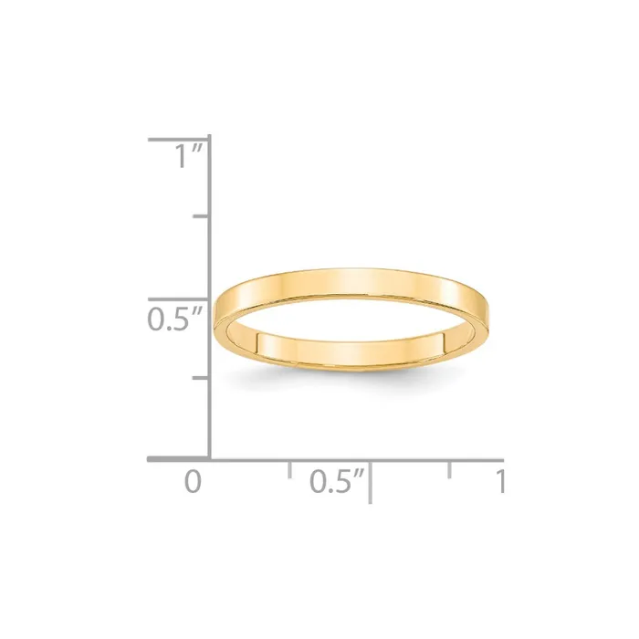 Solid 10K Yellow Gold 25mm Light Weight Flat MensWomens Wedding Band Ring Size 105 Goldia Rings Solid 10K Yellow Gold 25mm Light Weight Flat MensWomens Wedding Band Ring Size 105 Goldia Rings