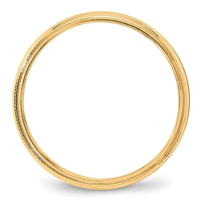 Solid 10K Yellow Gold 4mm Light Weight Milgrain Half Round MensWomens Wedding Band Ring Size 95 Goldia Rings Solid 10K Yellow Gold 4mm Light Weight Milgrain Half Round MensWomens Wedding Band Ring Size 95 Goldia Rings