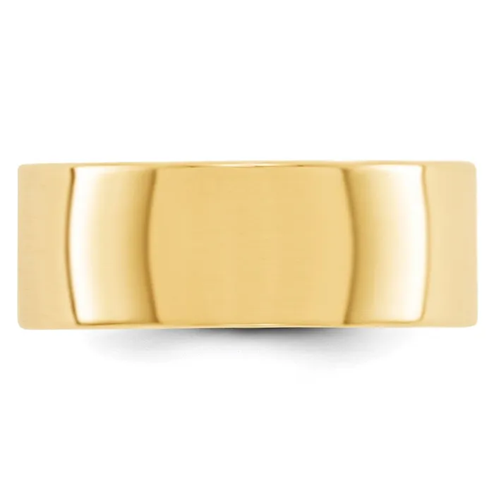 Solid 10K Yellow Gold 8mm Light Weight Flat MensWomens Wedding Band Ring Size 10 Goldia Rings Solid 10K Yellow Gold 8mm Light Weight Flat MensWomens Wedding Band Ring Size 10 Goldia Rings