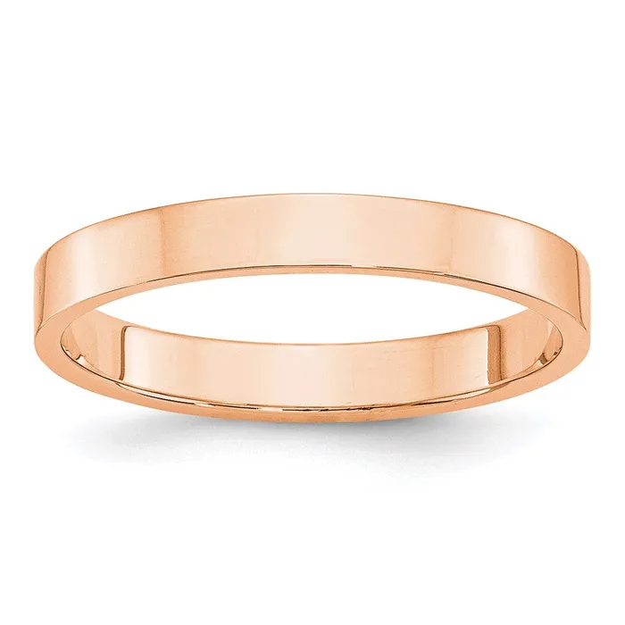 Solid 10K Yellow Gold Rose Gold 3mm Light Weight Flat MensWomens Wedding Band Ring Size 85 Goldia Rings Solid 10K Yellow Gold Rose Gold 3mm Light Weight Flat MensWomens Wedding Band Ring Size 85 Goldia Rings