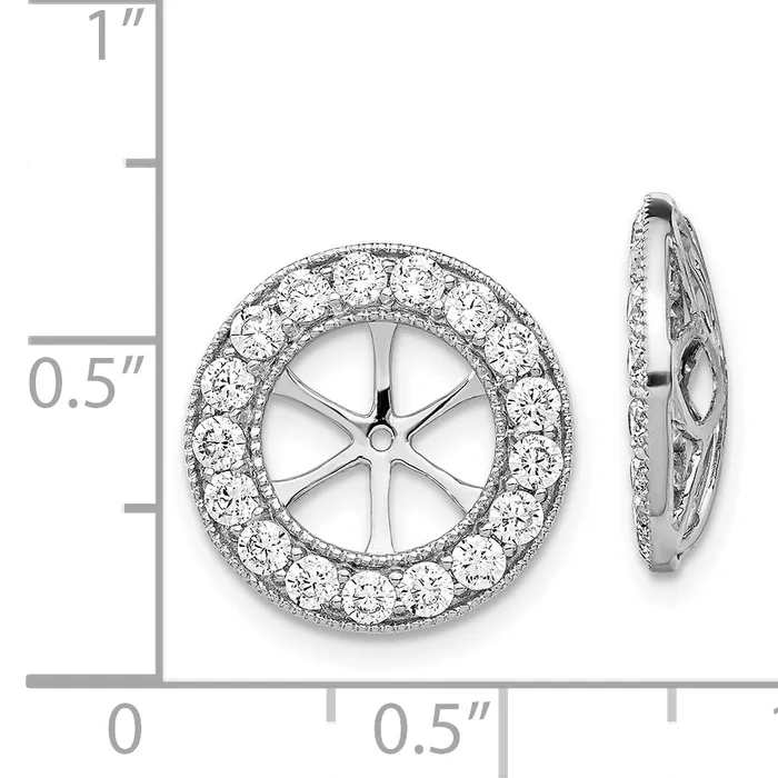Solid 14k White Gold 116ct Simulated CZ Earring JacKets Goldia Earrings Solid 14k White Gold 116ct Simulated CZ Earring JacKets Goldia Earrings