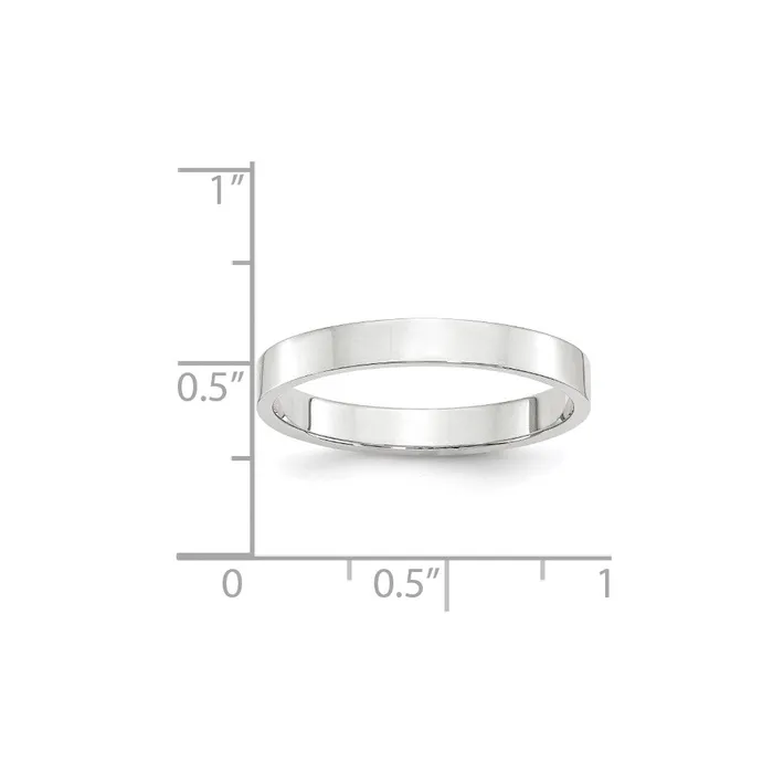 Solid 14K White Gold 3mm Light Weight Flat MensWomens Wedding Band Ring Size 85 Goldia Rings Solid 14K White Gold 3mm Light Weight Flat MensWomens Wedding Band Ring Size 85 Goldia Rings
