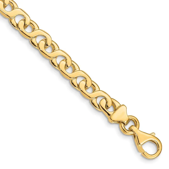 Solid 14K Yellow Gold 22 inch 62mm Hand Polished Fancy Link with Fancy Lobster Clasp Chain Necklace MDS Necklaces Solid 14K Yellow Gold 22 inch 62mm Hand Polished Fancy Link with Fancy Lobster Clasp Chain Necklace MDS Necklaces