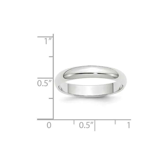 Solid 14K Yellow Gold White Gold 4mm HalfRound MensWomens Wedding Band Ring Size 55 Goldia Rings Solid 14K Yellow Gold White Gold 4mm HalfRound MensWomens Wedding Band Ring Size 55 Goldia Rings