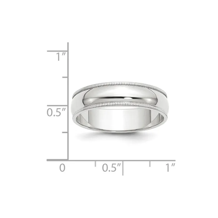 Solid 14K Yellow Gold White Gold 6mm Milgrain MensWomens Wedding Band Ring Size 105 Goldia Rings Solid 14K Yellow Gold White Gold 6mm Milgrain MensWomens Wedding Band Ring Size 105 Goldia Rings