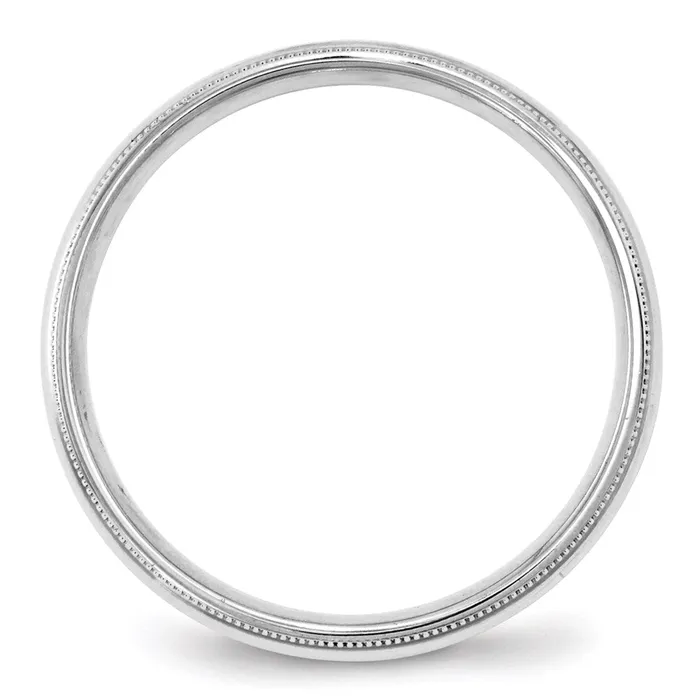 Solid 18K White Gold 4mm Milgrain Comfort Fit MensWomens Wedding Band Ring Size 10 Goldia Rings Solid 18K White Gold 4mm Milgrain Comfort Fit MensWomens Wedding Band Ring Size 10 Goldia Rings