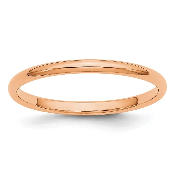 Solid 18K Yellow Gold Rose Gold 2mm Half Round MensWomens Wedding Band Ring Size 125 Goldia Rings Solid 18K Yellow Gold Rose Gold 2mm Half Round MensWomens Wedding Band Ring Size 125 Goldia Rings