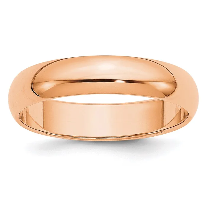 Solid 18K Yellow Gold Rose Gold 5mm HalfRound Wedding MensWomens Wedding Band Ring Size 65 Goldia Rings Solid 18K Yellow Gold Rose Gold 5mm HalfRound Wedding MensWomens Wedding Band Ring Size 65 Goldia Rings