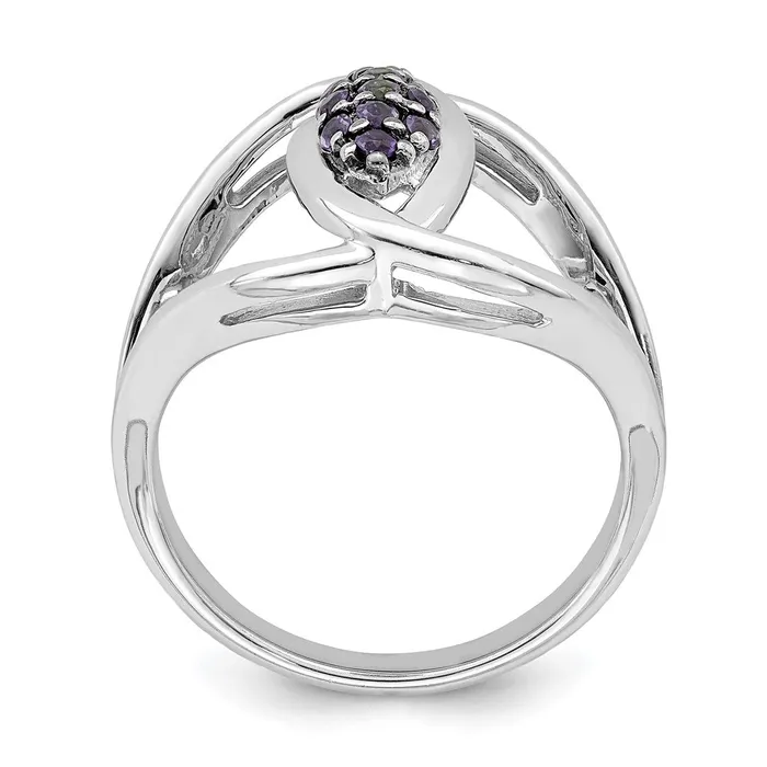 Sterling Silver Rhodplat Iolite Ring Goldia Rings