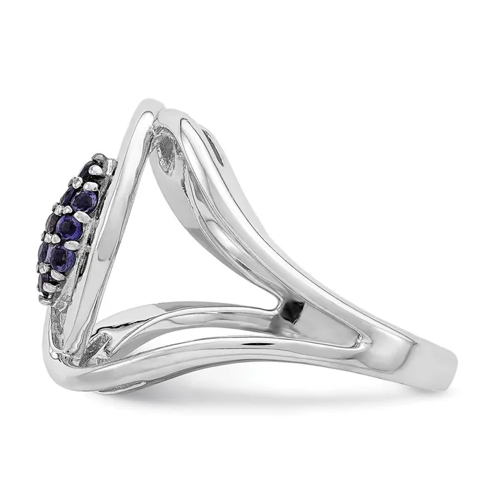 Sterling Silver Rhodplat Iolite Ring Goldia Rings