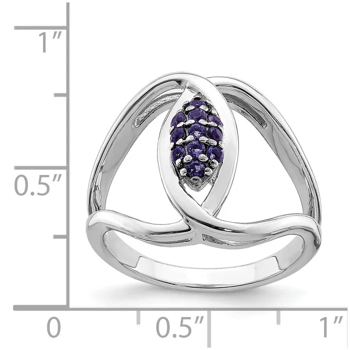 Sterling Silver Rhodplat Iolite Ring Goldia Rings