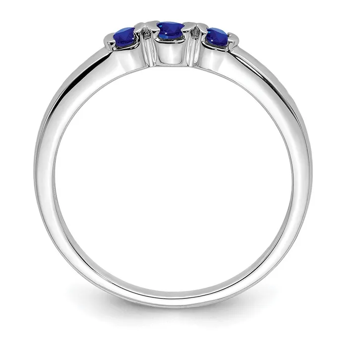 Sterling Silver Rhodiumplated Polished Sapphire Ring Goldia Rings