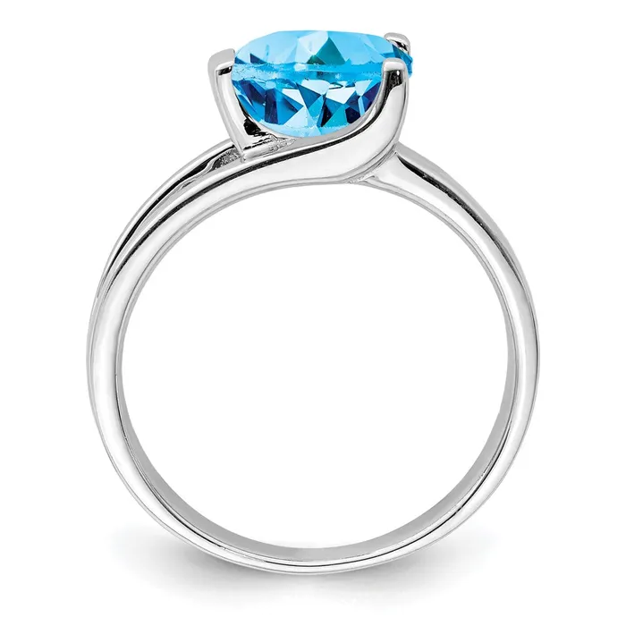 Sterling Silver Rhodiumplated wBlue Topaz Ring Goldia Rings
